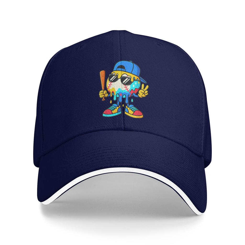 Ice Cream Drip Baseball Spots Sprinkle Casual Baseball Cap Summer Trucker Hat Outdoor Sports Hip Hop Hats Unisex Baseball Caps