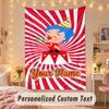 Custom Personalized Tapestry,El Payaso Plim Plim Print Custom Name Text Wall Art Hanging for Bedroom