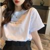 New Arrivals Open Run Women Simple Spring ShorT Sleeve LeTTering T shirT