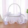 Decorative Flower Basket Eye-catching Romantic Bridal Girl Flower Basket Wedding Supplies