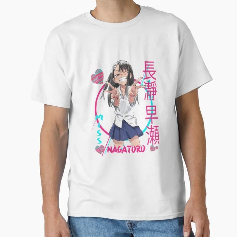 Miss Nagatoro, Don T Toy with Me Anime T Shirt for Man Large Size Tops Manga Graphic Print Y2k Clothes Cartoon Tee