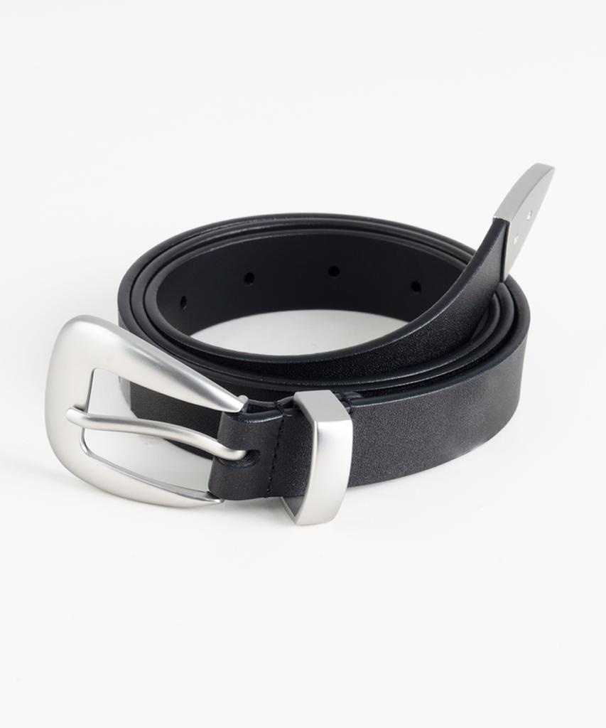 Beoteunseoul Basic Western Leather Belt (Cowhide/Black)