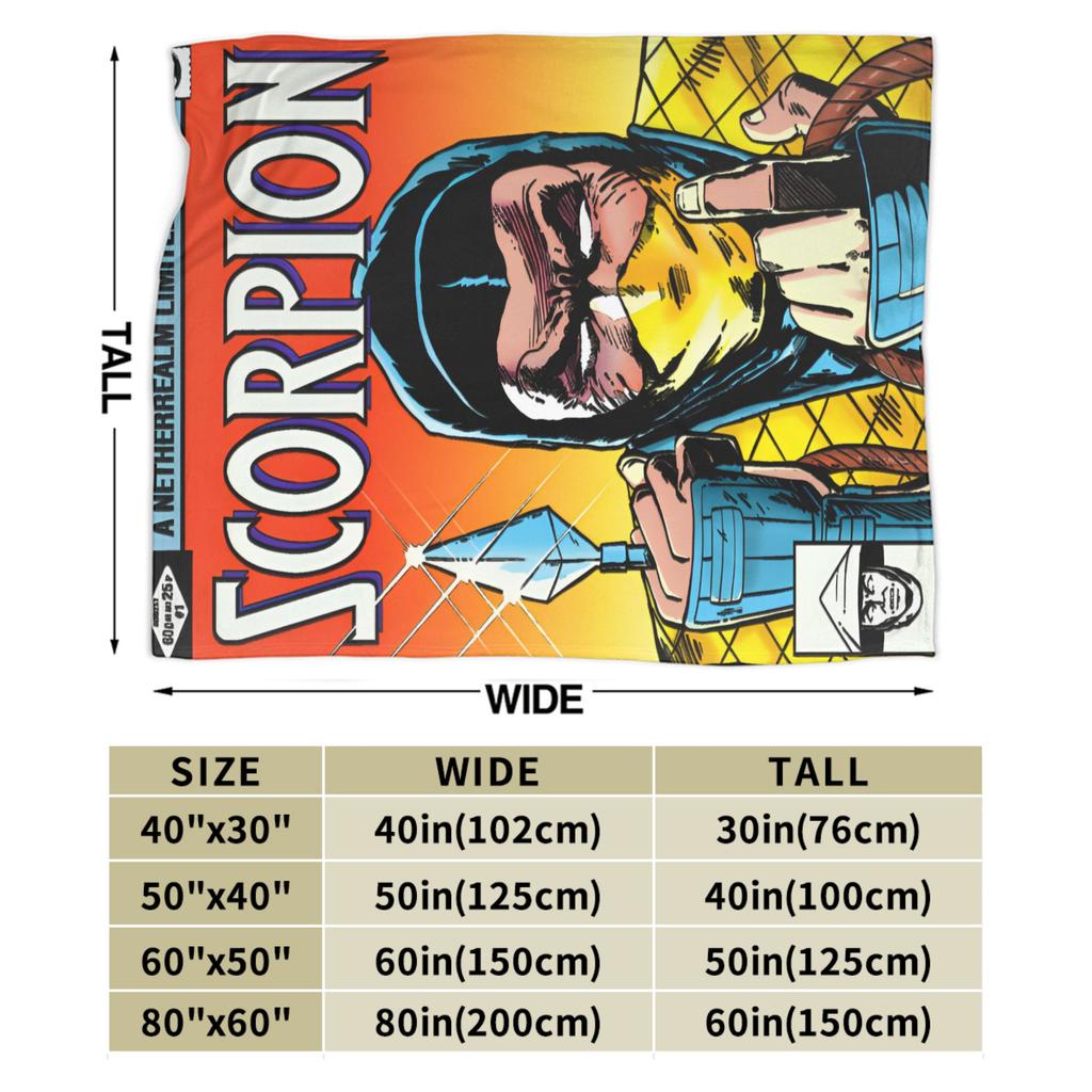 Scorpion Limited Series Mortal Kombat Blanket Cover Wool Throw Blanket Bed Sofa Decoration Ultra-Soft Warm Bedspreads