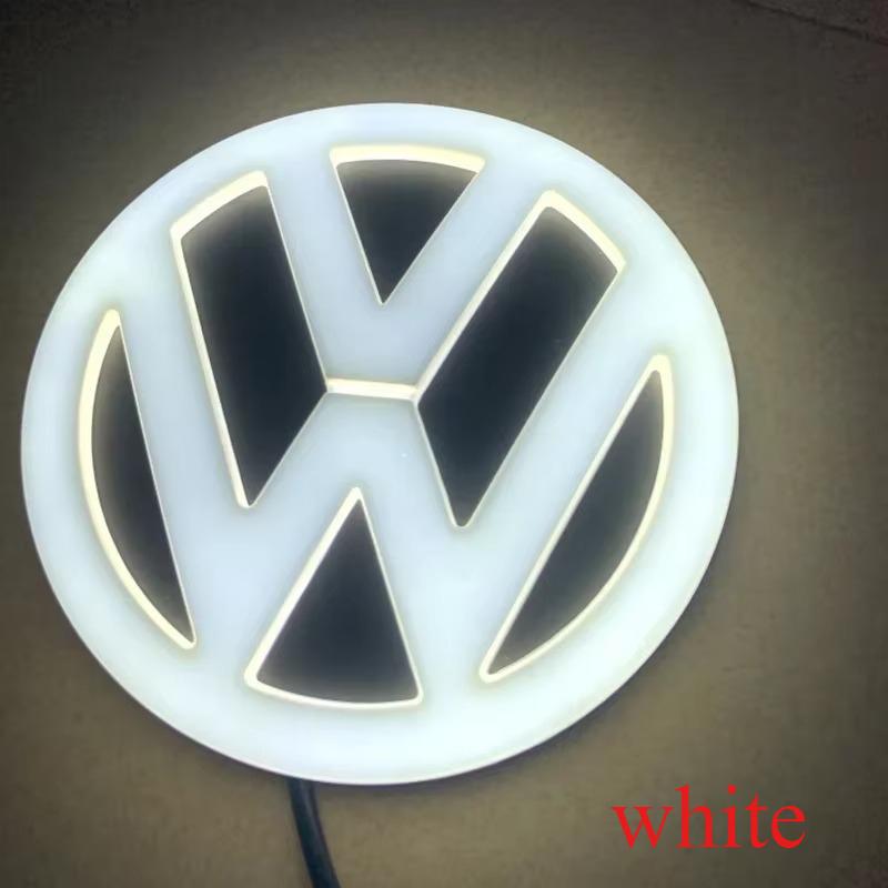 Für VW VOLKSWAGEN 2026 Neues 4D-LED für Volkswagen-Logo MNGA3 Licht Front- und Hecklogo-Aufkleber geeignet für Tiguan/Passat/Golf/Polo/Je