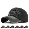 Retro skalbta beisbolo kepurė su prigludusiu dangteliu „Snapback“ kepurė vyrams, moterims, laisvalaikio „Casquette Letter“ juoda kepurė
