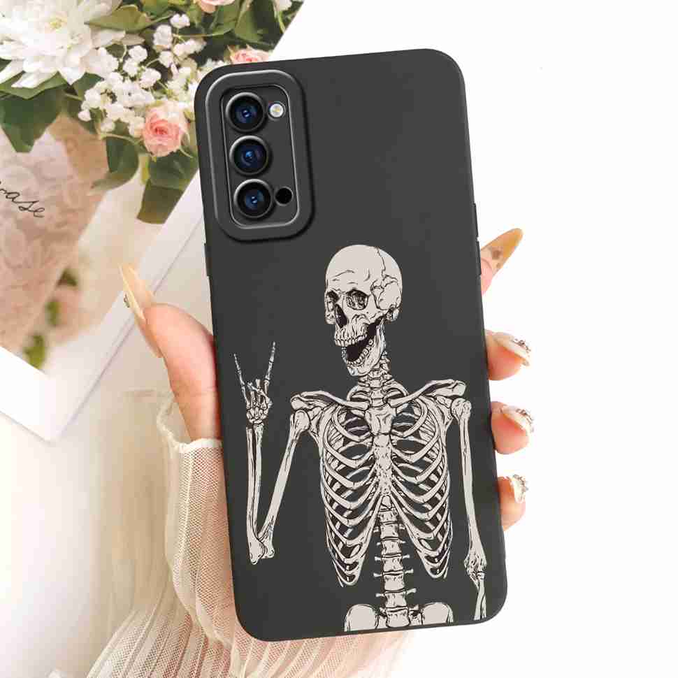 Pour Oppo Reno4 Pro 5G PDNM00 Coque Peinture Couleur Élégante Couverture Arrière en Silicone Pour Reno4 Pro Reno 4PRO 5G PDNT00 CPH2089 Boîtier de Téléphone