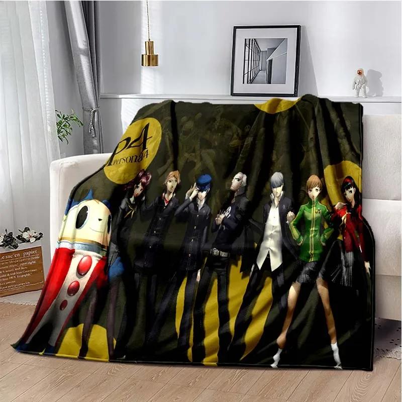 Persona Anime Cartoon Throws Blanket Kid Picnic Super Soft Kawaii Blanket for Travel Beding Couch Sofa Bed Blanket Birthday Gift