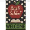 Back To School Apple Garden Flag 1st Day of School Yard Decor | The First Day Back To School Double-Sided Oxford Cloth Garden Flag Outdoor Party Deco