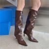 But Knee Boots High Boots Internet Celebrity European and American Style Pants Boots Women's High Heel Thin Heel Boots 2025 New Versatile Pointed