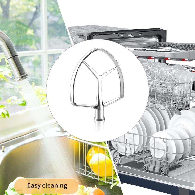 Heavy Duty Stainless Steel Flat Beater Replacement for 7QT Bowl Lift Stand Mixer Easy Attachment Accessories
