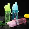 600ML Portable Water Bottle Large Capacity Plastic Straw Water Cup Drink Bottle With Time Marker For Outdoor Sports Fitness