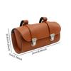 Vintage Motorcycle Tail Bag Easy Install PU Leather Frame Bag Side Saddlebag for Outdoor Riding