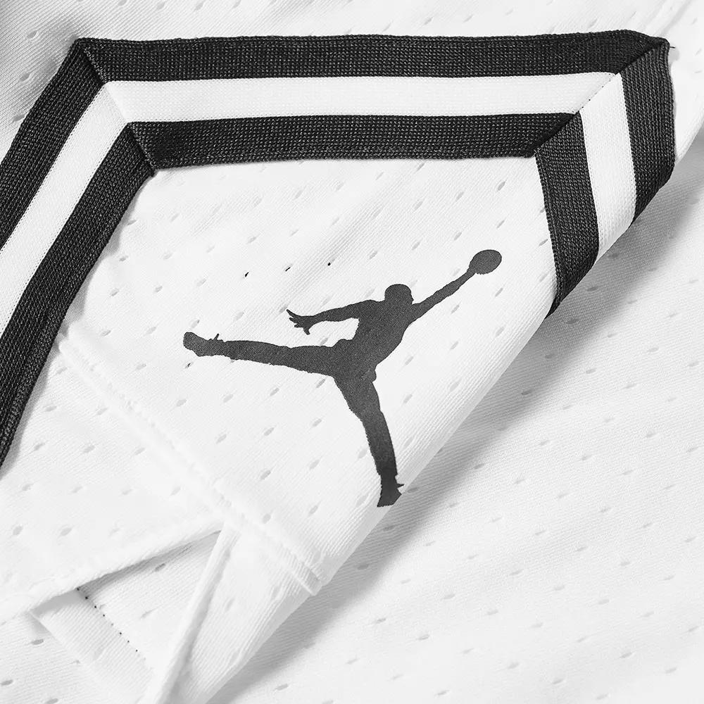Jordan Spirit Diamant Logo Print Trekkoord Ademend Basketbalbroekje Heren Onderkleding Wit DH9075-100