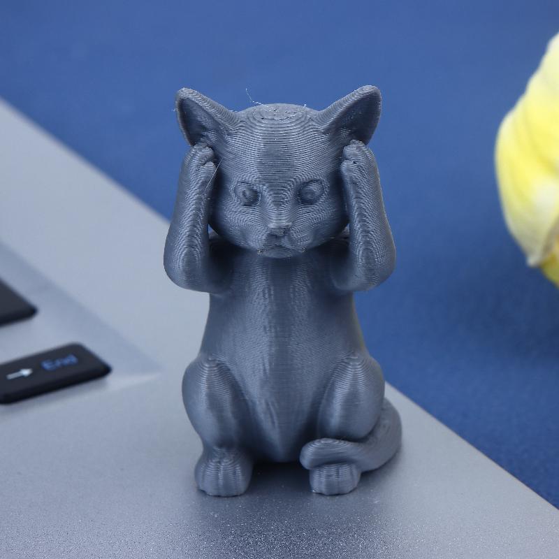 1/3Pcs Three Wise Not Cat Ornament Set Minimalist Cat Sculpture Covered Ears Mouth Eyes for Cat Lovers Home Desk Decor