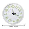30cm Diameter Wall Mounted Clock Plastic Frame Luminous Wall Clock  Office Decor