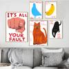 David Shrigley Art Poster Impression Funny Quirky Gift Abstract Animal Canvas Mural Decorative Print Kid Room Home Wall Painting