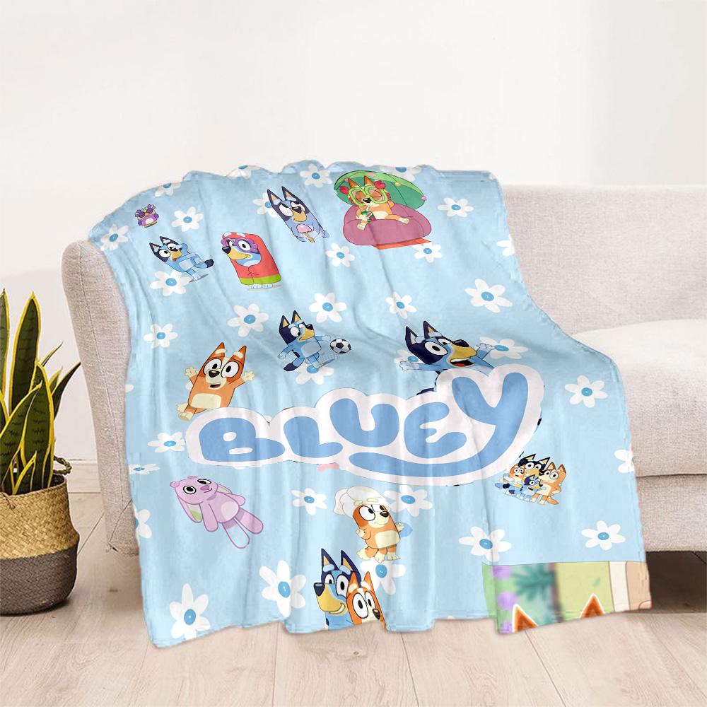 Bluey Family Adventure Blanket Durable Comfort Great for Picnics Livingroom Office Four Seasons Universal Modern