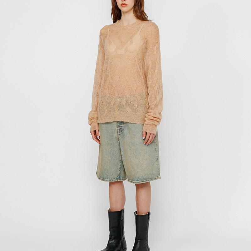 Stussy Loose Knit Cross Cable Sweater 117241