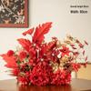 Red Wedding Banquet and Living Room Artificial Flower Decoration