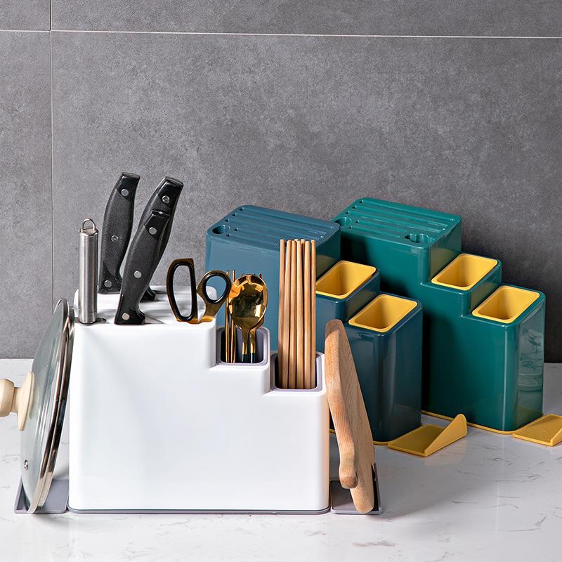 Cage Drain Chopstick Home Plastic Spoon Fork Knief Holder Cutlery Organizer Pot Lid Storage Rack Containers Kitchen Accessories