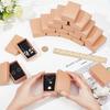 24pcs Cardboard Jewelry Set Box for Ring Necklace Rectangle Tan 8x5x3cm