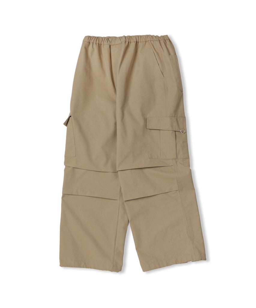 Ledeoli Parachute Wide Cargo Pants [Cotton Black]