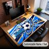 Fußball-Thema Benutzerdefinierte Mausmatte Personalisiert Mit Namen Text Angepasste Schreibtischmatte Für Büro Heimdekoration
