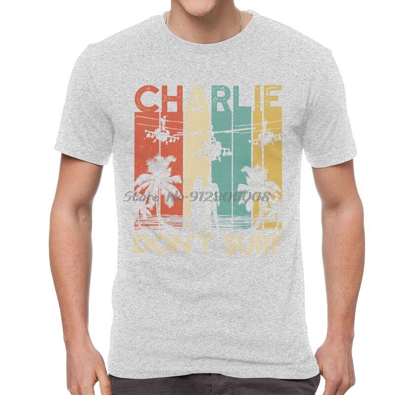 Charlie Dont Surf T-Shirt Herren Grafik T-Shirt Baumwolle Militär Vietnamkrieg Apocalypse Now T-Shirt Urbanes Tee Top Streetwear