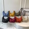 Trendy Women'S Soft Cloth Shoulder Bag Solid Color Student Casual Style Big Handbags Crossbody Bags For Women Shoulder Hobos Bag