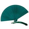 Chinese Style Solid Color Bamboo Fan Portable Retro Elegant Handheld Fans with Random Tassel Exquisite Tassel Folding Fan