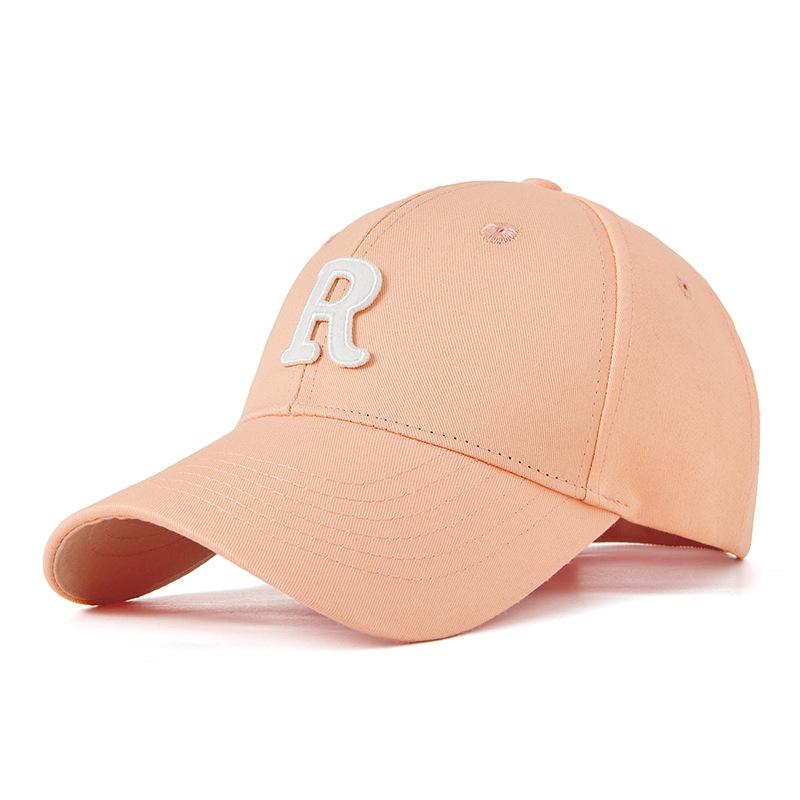 Casquette de Baseball Multi-Couleurs à Visière Rigide Lettre R pour Hommes et Femmes, Protection Solaire Sportive, Casquette Respirante, Grande Taille