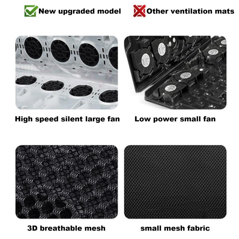 Car Seat Cushion Chair Cushion Car Seat Cushion 3 Gear Adjustable Cooling Seat Cushion High Speed Rotation Cooling Pad