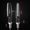 4Pcs Motorcycle Turn Signals LED ABS Plastic Amber Flasher Stop Signal Light Blinker Indicator for Motorcycle Motorbike