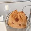New Cute Capybara Drawstring Backpack Trendy Cartoon Animal Bag Girls' Crossbody Storage Bag Cute and Spacious Organizer Purse