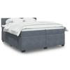 Maison Exclusive - Lattenrost und Matratze Dunkelgrau 200x200cm Samt