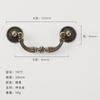 Copper Long Strip Handle, European Carved Retro Cabinet Handle, Wardrobe Handle, Circular Single Hole Drawer Pull Ring