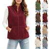 Women's Color Vest Warm -Lined Thickened Casual Outerwear for Fall and Winter