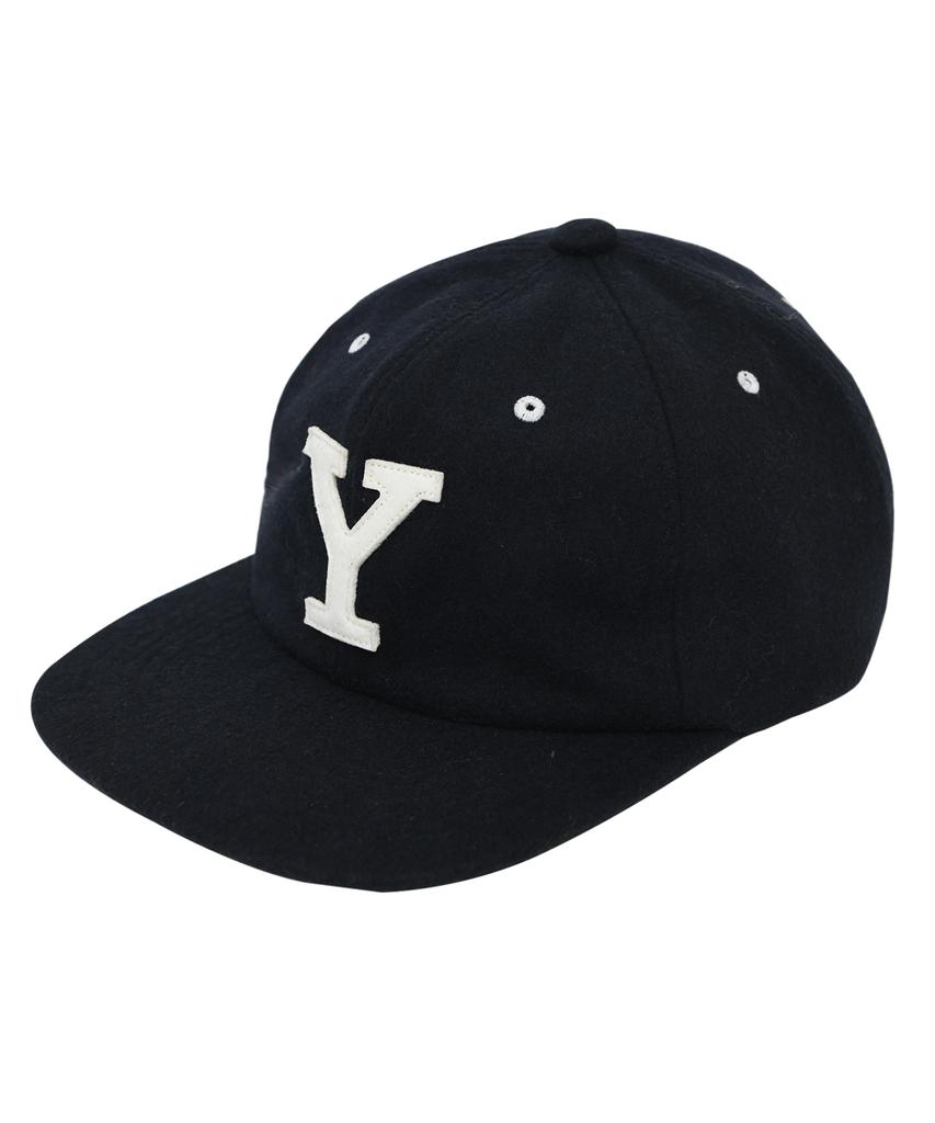 YALE Wool Leather Strap Cap_Navy