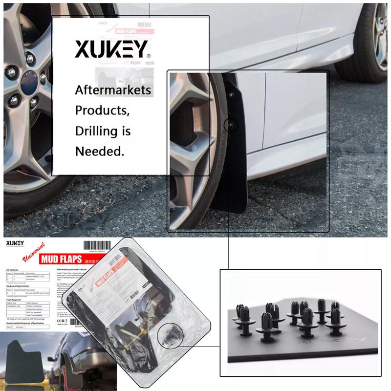 4PC For Pickup Truck SUV And Truck Car Universal Wheel Mud Flaps Car Splash Guards MudFlaps Front Rear Fender Cars Accessories