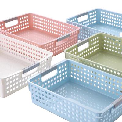 Foldable Plastic Box Cosmetic and Cosmetic Storage Basket Table Stand Home Use Clothes and Food Storage Basket Storage Box