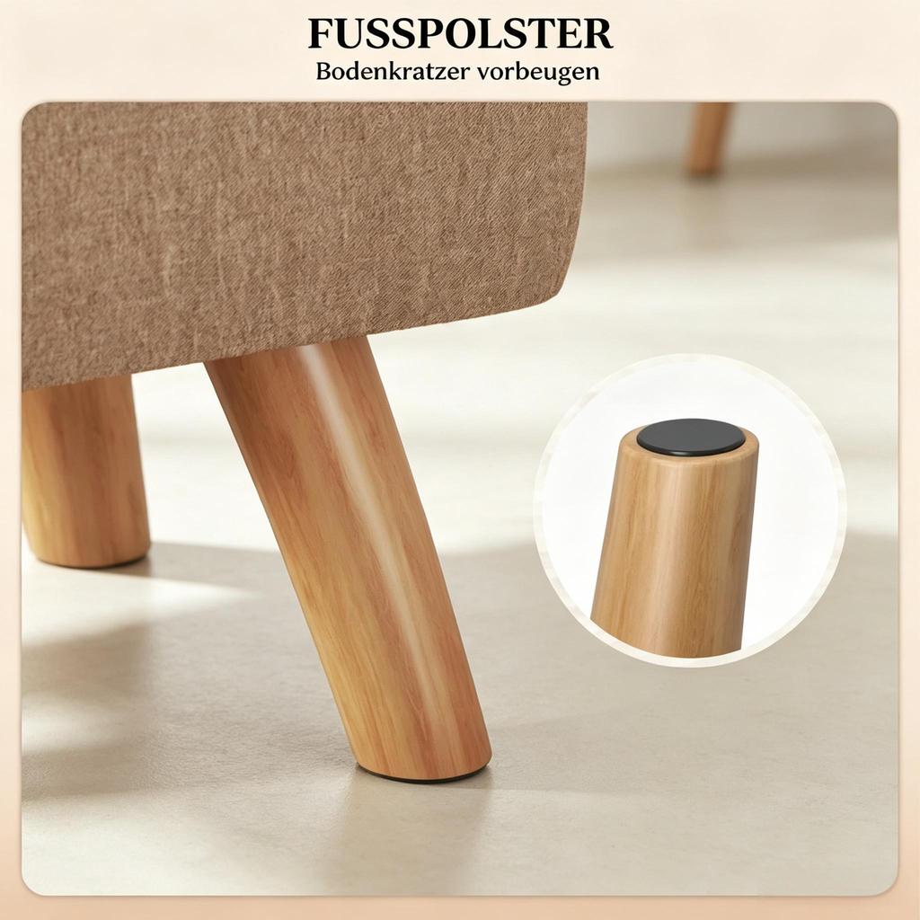 Comfortable Stool with Padded Seat, Stable Square Stool, Seat Stool for Flexible Use (only with 1pc Stool)