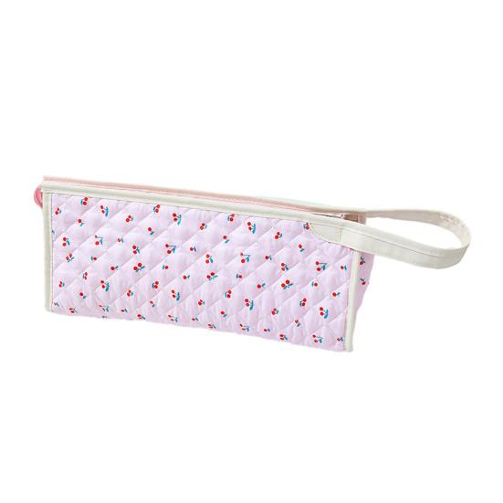 Yousheng Quilted Hair Dryer Bag Floral Travel Storage Pouch with Handle Cute Portable Hair Tool Organizer for Hair Dryer And Accessories