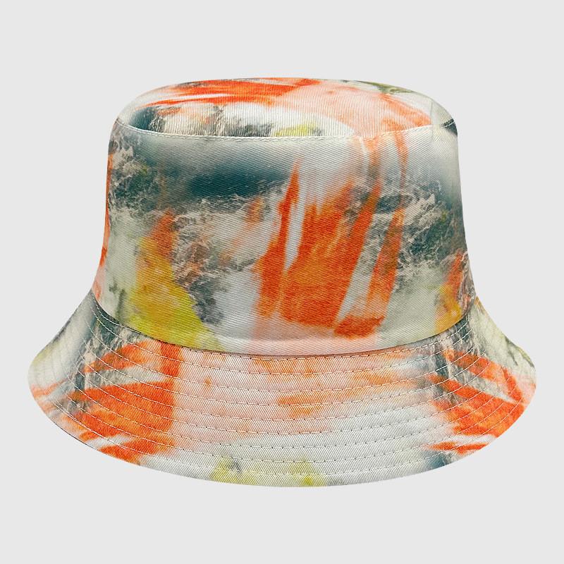 Cotton Tie Dye Bucket Hat With Sun Protection For Outdoor Activities Men Women