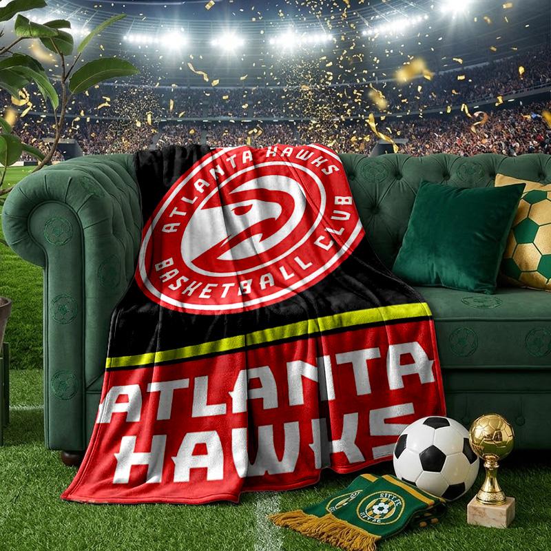 Atlanta Basketball Wirft Decke Flanelldecken Plüsch für Sofa Bett Geschenke für Männer Frauen Reise Picknickdecke Weihnachts-Fan-Geschenke