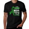 I Wear Green for My Son  Kidney Disease Awareness TShirt Minimalist Plain Crew Neck TShirt