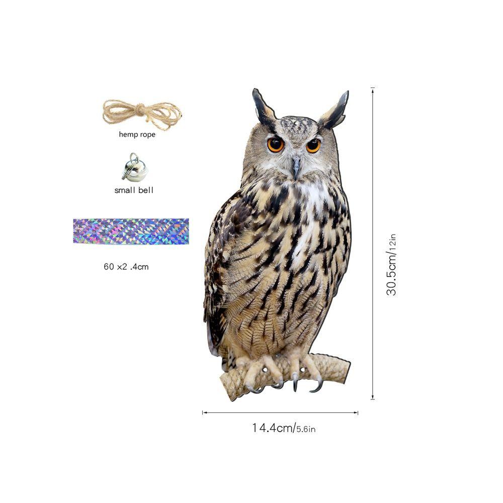 Hanging Bird Repellent Owl Bell Pendant Pastoral Orchard Bird Scare Pendant Outdoor Courtyard Decoration Wind Chime