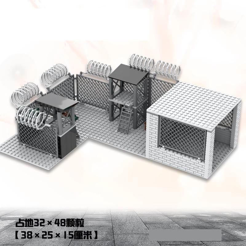 Army Figures Weapon Barbed Wire Sandbags Accessories Base MOC Military Scene Building Block Bricks Blocks Children's Toys Playsets
