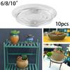 10pcs Garden Plant Saucer Plastic Clear Drip Tray Round Flower Pot Base Snack Container Desktop Trash Storage