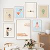 Abstract Figure Posters Swimming Girl Wall Art Canvas Minimalism Life Modern Creative Prints Pictures for Living Room Decoration