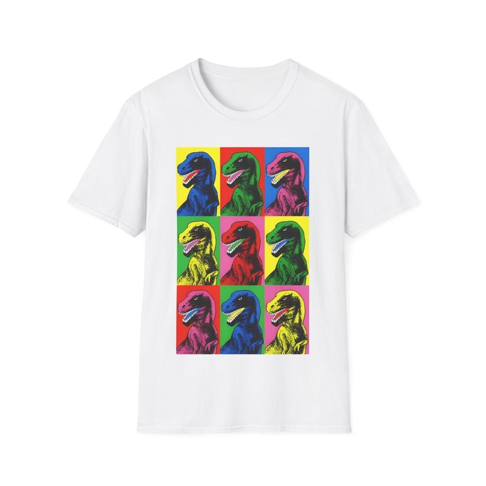 stanley desantis dinosaur pop art worn by steven spielberg in 1993 tshirt Unisex T-Shirt